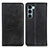 Leather Case Stands Flip Cover Holder A02D for Motorola Moto Edge S30 5G Black