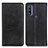 Leather Case Stands Flip Cover Holder A02D for Motorola Moto G Pure Black