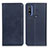 Leather Case Stands Flip Cover Holder A02D for Motorola Moto G Pure Blue