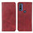 Leather Case Stands Flip Cover Holder A02D for Motorola Moto G Pure Red