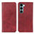 Leather Case Stands Flip Cover Holder A02D for Motorola Moto G200 5G Red