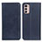 Leather Case Stands Flip Cover Holder A02D for Motorola Moto G42 Blue