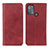 Leather Case Stands Flip Cover Holder A02D for Motorola Moto G50 Red