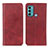 Leather Case Stands Flip Cover Holder A02D for Motorola Moto G60 Red