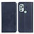 Leather Case Stands Flip Cover Holder A02D for Motorola Moto G60s Blue
