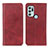 Leather Case Stands Flip Cover Holder A02D for Motorola Moto G60s Red