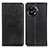 Leather Case Stands Flip Cover Holder A02D for OnePlus Ace 2 5G Black