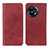 Leather Case Stands Flip Cover Holder A02D for OnePlus Ace 2 5G Red
