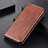 Leather Case Stands Flip Cover Holder A02D for OnePlus Nord 3 5G Brown