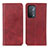 Leather Case Stands Flip Cover Holder A02D for OnePlus Nord N200 5G Red