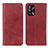 Leather Case Stands Flip Cover Holder A02D for Oppo A74 4G Red