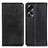 Leather Case Stands Flip Cover Holder A02D for Oppo A78 5G Black