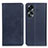 Leather Case Stands Flip Cover Holder A02D for Oppo A78 5G Blue