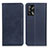 Leather Case Stands Flip Cover Holder A02D for Oppo A95 4G Blue