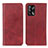 Leather Case Stands Flip Cover Holder A02D for Oppo A95 4G Red