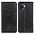 Leather Case Stands Flip Cover Holder A02D for Oppo F19 Pro Black
