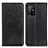 Leather Case Stands Flip Cover Holder A02D for Oppo F19 Pro+ Plus 5G Black
