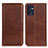 Leather Case Stands Flip Cover Holder A02D for Oppo Find X5 Lite 5G Brown