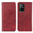 Leather Case Stands Flip Cover Holder A02D for Oppo Reno5 Z 5G Red