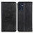Leather Case Stands Flip Cover Holder A02D for Oppo Reno7 5G Black