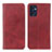 Leather Case Stands Flip Cover Holder A02D for Oppo Reno7 5G Red