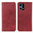 Leather Case Stands Flip Cover Holder A02D for Oppo Reno8 4G Red