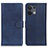 Leather Case Stands Flip Cover Holder A02D for Oppo Reno8 5G Blue