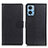 Leather Case Stands Flip Cover Holder A03D for Motorola Moto E22 Black