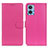 Leather Case Stands Flip Cover Holder A03D for Motorola Moto E22 Hot Pink