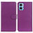 Leather Case Stands Flip Cover Holder A03D for Motorola Moto E22 Purple