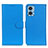 Leather Case Stands Flip Cover Holder A03D for Motorola Moto E22 Sky Blue