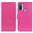 Leather Case Stands Flip Cover Holder A03D for Motorola Moto E30 Hot Pink