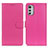 Leather Case Stands Flip Cover Holder A03D for Motorola Moto E32 Hot Pink