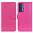 Leather Case Stands Flip Cover Holder A03D for Motorola Moto Edge (2021) 5G Hot Pink