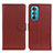 Leather Case Stands Flip Cover Holder A03D for Motorola Moto Edge 30 5G Brown