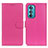 Leather Case Stands Flip Cover Holder A03D for Motorola Moto Edge 30 5G Hot Pink