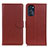 Leather Case Stands Flip Cover Holder A03D for Motorola Moto G 5G (2022) Brown