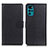 Leather Case Stands Flip Cover Holder A03D for Motorola Moto G22 Black