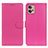Leather Case Stands Flip Cover Holder A03D for Motorola Moto G32 Hot Pink