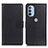 Leather Case Stands Flip Cover Holder A03D for Motorola Moto G41 Black