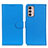 Leather Case Stands Flip Cover Holder A03D for Motorola Moto G42 Sky Blue
