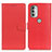 Leather Case Stands Flip Cover Holder A03D for Motorola Moto G51 5G Red