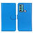 Leather Case Stands Flip Cover Holder A03D for Motorola Moto G60 Sky Blue