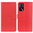 Leather Case Stands Flip Cover Holder A03D for Oppo A54s Red