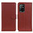 Leather Case Stands Flip Cover Holder A03D for Oppo Reno5 Z 5G Brown