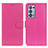 Leather Case Stands Flip Cover Holder A03D for Oppo Reno6 Pro 5G Hot Pink