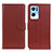 Leather Case Stands Flip Cover Holder A03D for Oppo Reno7 Pro 5G Brown
