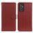 Leather Case Stands Flip Cover Holder A03D for Samsung Galaxy Quantum2 5G Brown
