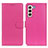 Leather Case Stands Flip Cover Holder A03D for Samsung Galaxy S21 5G Hot Pink