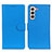 Leather Case Stands Flip Cover Holder A03D for Samsung Galaxy S21 5G Sky Blue